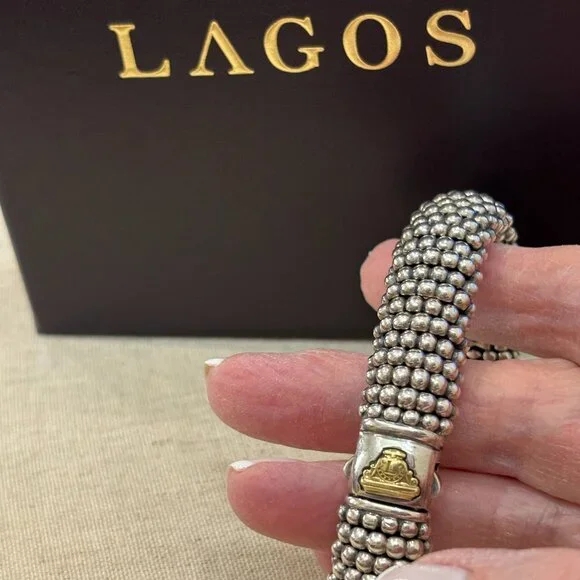 Lagos Signature Caviar Bracelet 15Mm - Picture 1 of 16